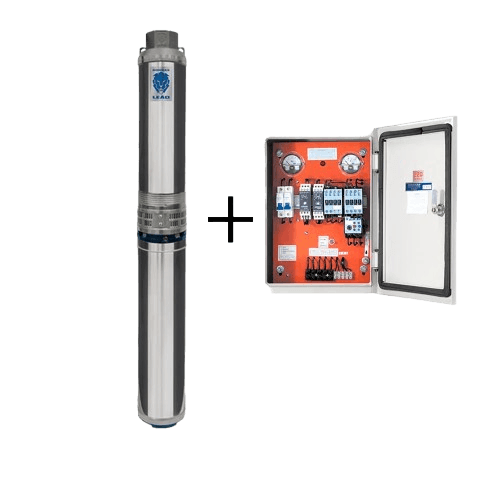 Bomba Submersa Leão 4" Polegadas 4R3PA-09 1Cv 380V Trifasico Com Painel